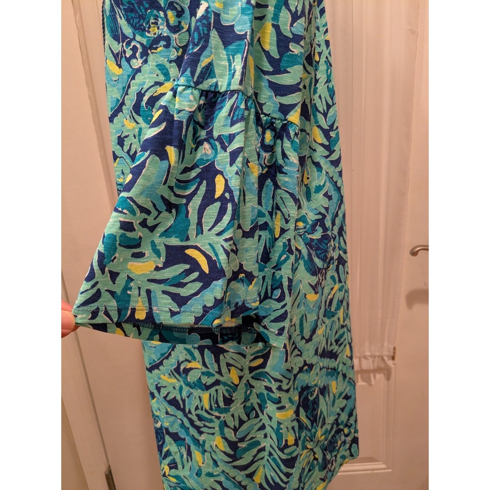 Lilly Pulitzer Dress Womens M Del Lago Tunic Tassel Midnight Cove Blue Print NWT - Picture 4 of 16